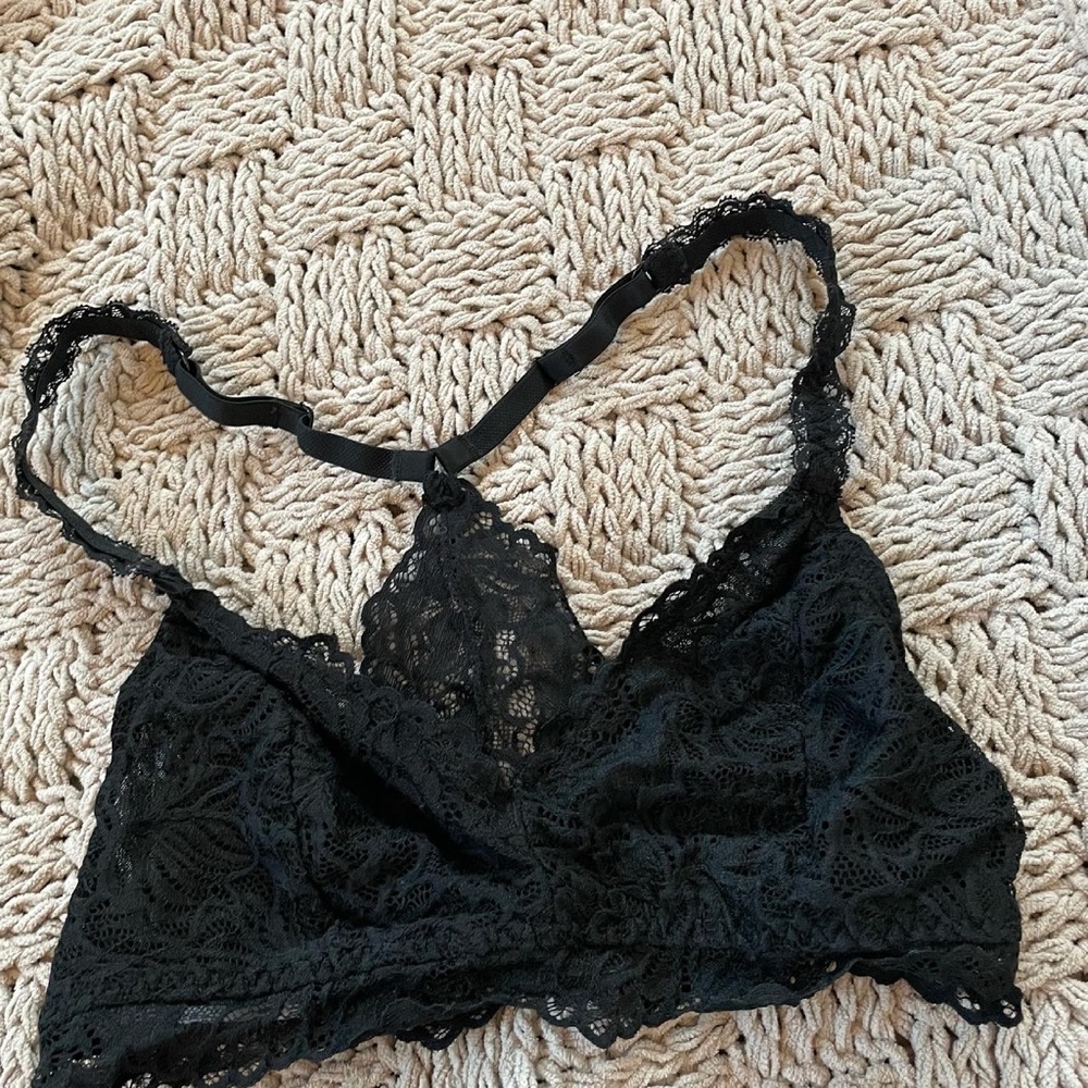 Black lace bralette